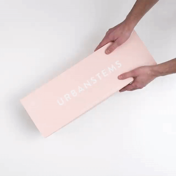 FedEx packaging unboxing — flowers blooming from the blush box